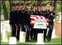 Picture of Military funeral at Arlington and a link to the site
